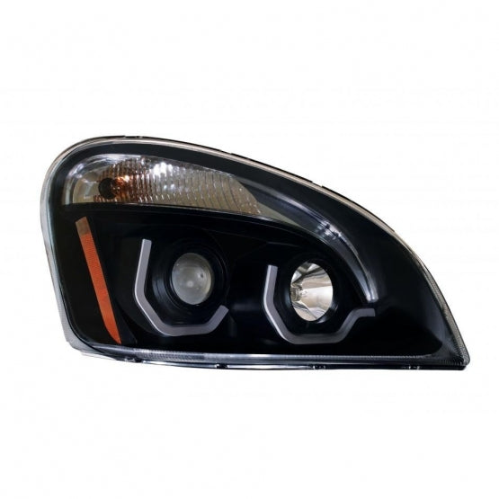 Blackout Projection Headlight With White LED Position Light For 2008-2017 Freightliner Cascadia - Passenger