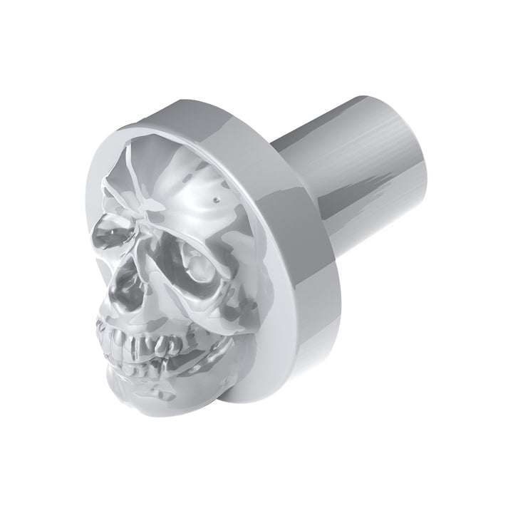 Skull Air Valve Knob - Liquid Silver