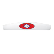 4" X 24" Chrome Bottom Mud Flap Weight With Oval Arkansas Flag Emblem