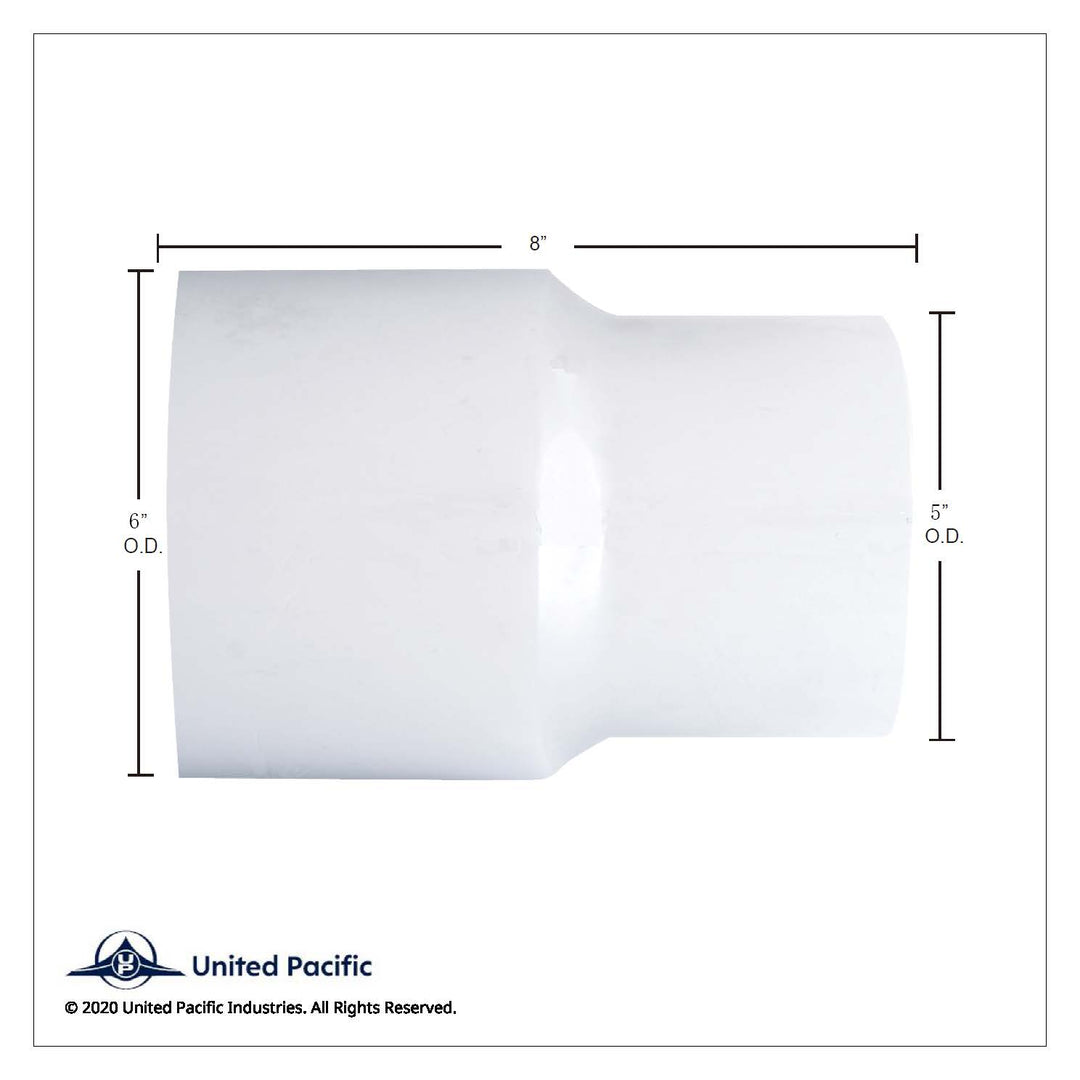 Aluminized Reducer 6" O.D. To 5" O.D.