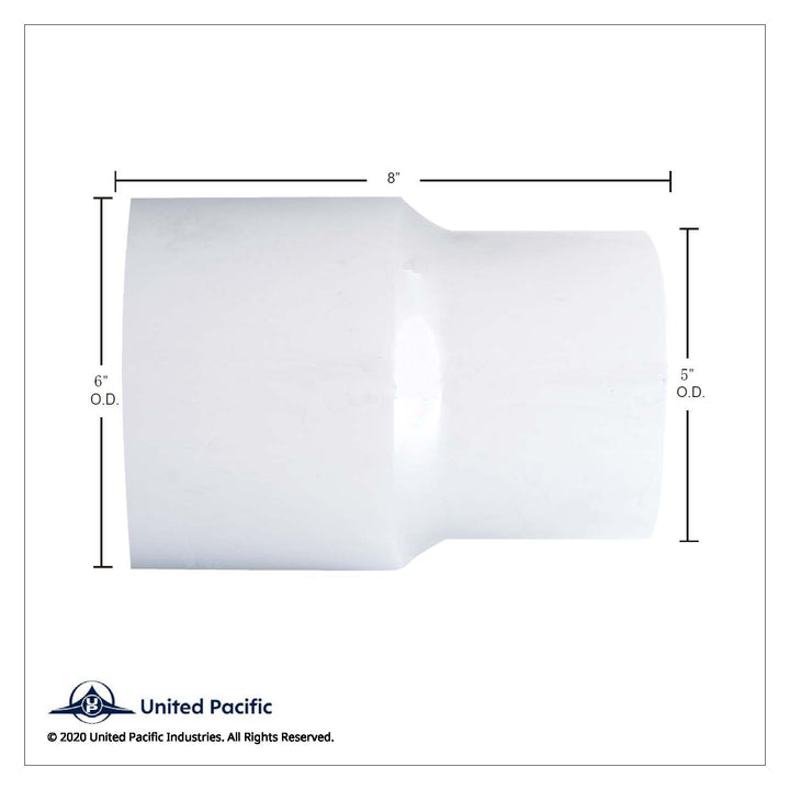 Aluminized Reducer 6" O.D. To 5" O.D.