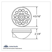 21 LED "Competition Series" 4" Round Light (Stop, Turn & Tail) - Red LED/Red Lens