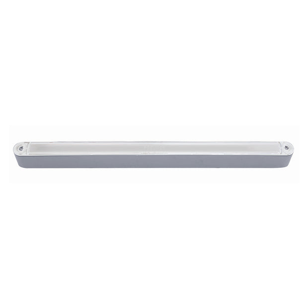 24 LED Dual Function 12" GloLight Bar With Bezel - Red LED/Clear Lens