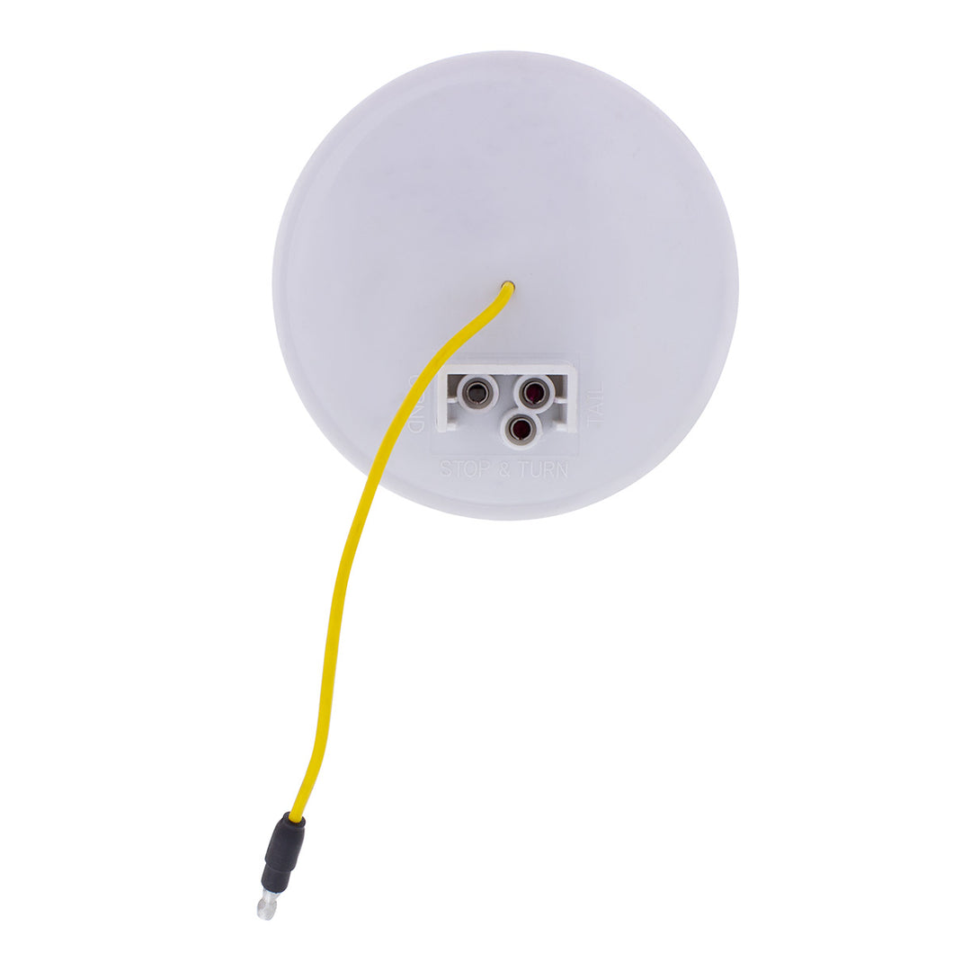 19 LED 4" Round Double Fury Light (Stop, Turn, Tail) With Warning Light - Red &amp; Amber LED/Clear Lens