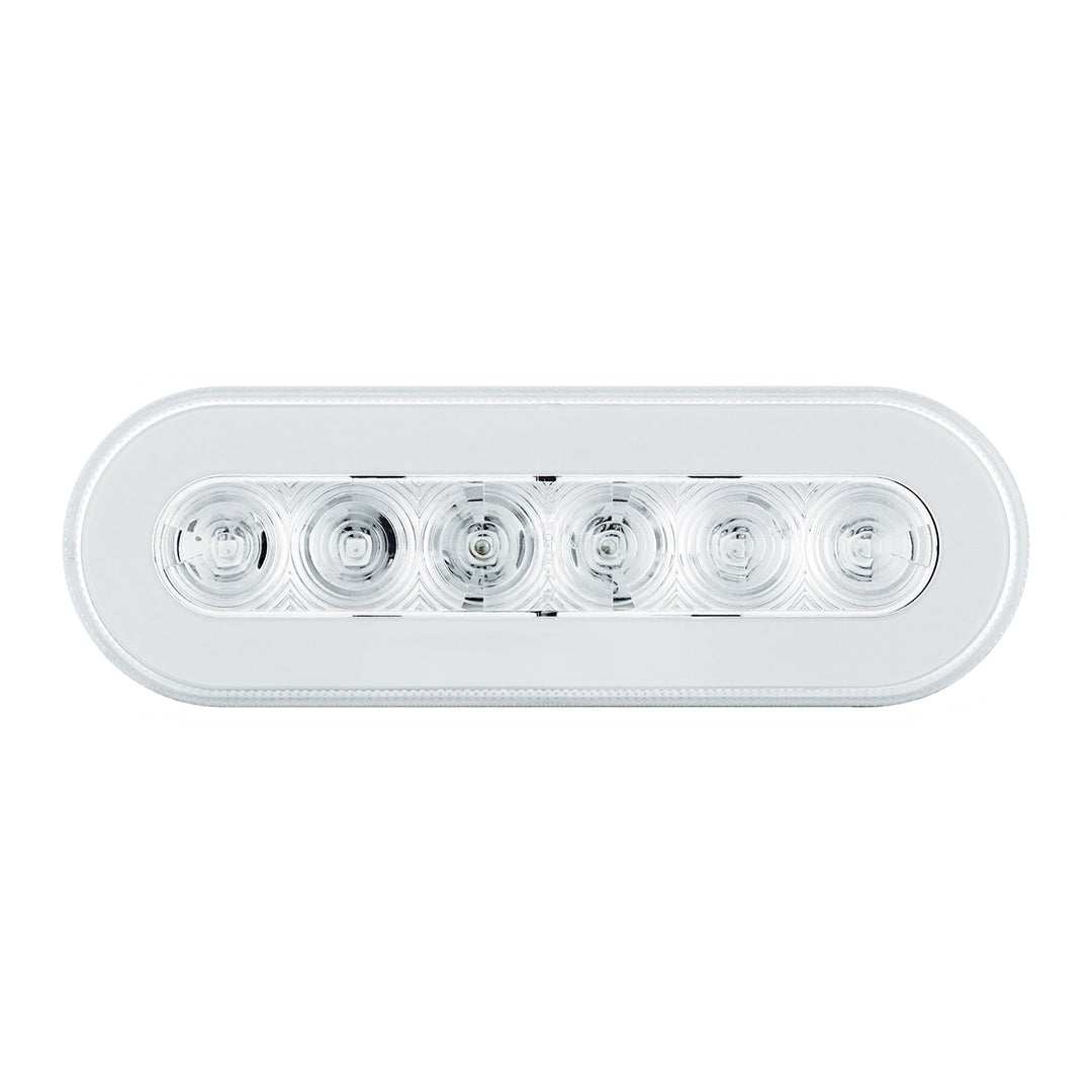 22 LED 6" Oval GloLight (Turn Signal) - Amber LED/Clear Lens