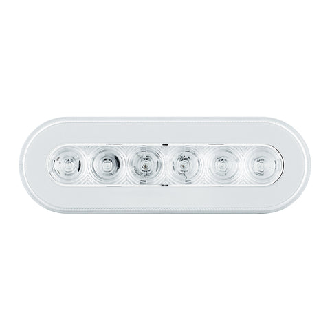 22 LED 6" Oval GloLight (Turn Signal) - Amber LED/Clear Lens