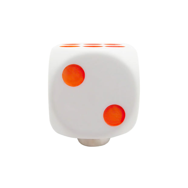 White Dice Gearshift Knob With Glow Dots
