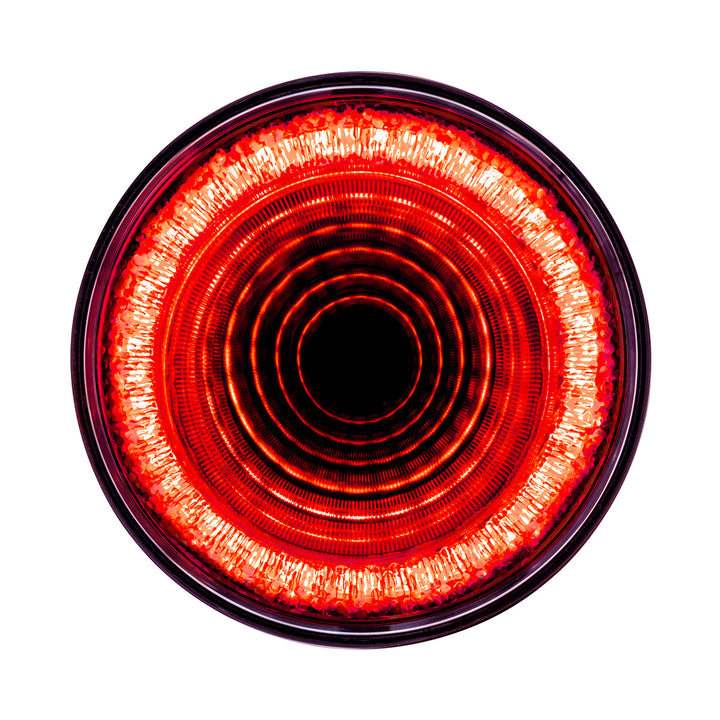 24 LED 4" Round Mirage Light (Stop, Turn &amp; Tail) - Red LED/Red Lens United Pacific 36652
