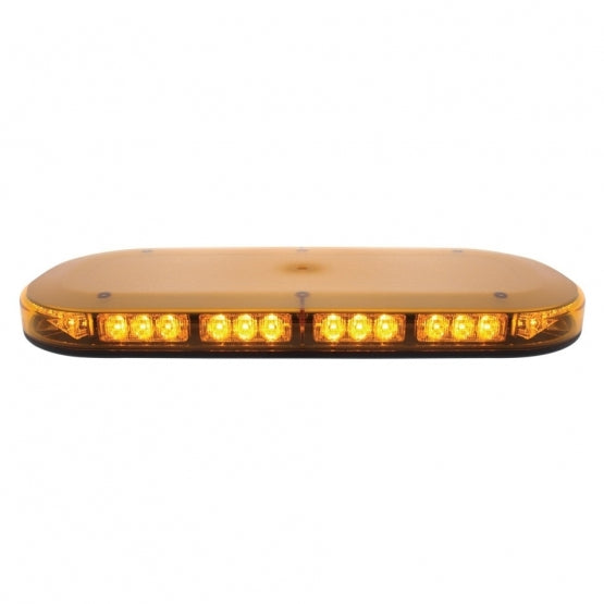 42 High Power LED Micro Warning Light Bar With Amber Lens - Permanent Mount