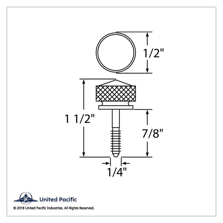 1/4"-20 Knurled Head Dash Screw For Peterbilt - Amber Crystal (14-Pack)