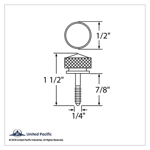 1/4"-20 Knurled Head Dash Screw For Peterbilt - Amber Crystal (14-Pack)