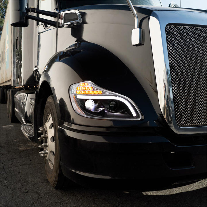 Blackout 8 LED Projection Headlight For 2013-2021 Kenworth T680-Passenger