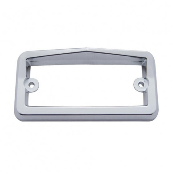 Chrome Plastic Rectangular Visor Light Bezel For Freightliner
