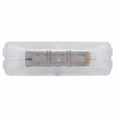 12 LED Rectangular Light (Clearance/Marker) - Red LED/Clear Lens