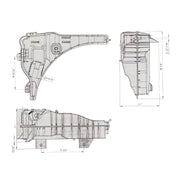 Pressurized Coolant Reservoir & Coolant Level Sensor For 2008-2017 Freightliner Cascadia