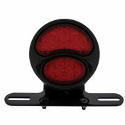 Black Motorcycle Rear Fender Mounting Bracket With 1928 LED "DUO Lamp" Tail Light