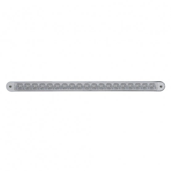 19 LED 12" Reflector Light Bar With Bezel (Stop, Turn &amp; Tail) - Red LED/Clear Lens