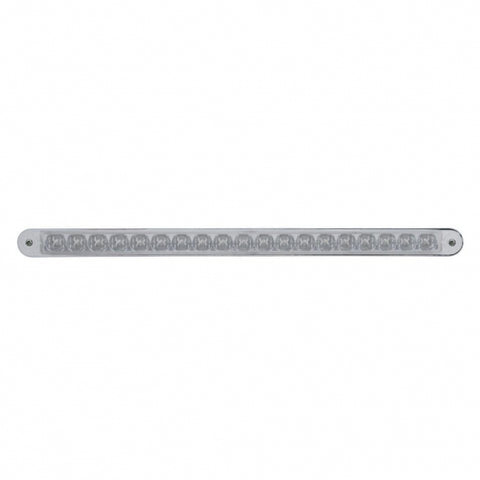 19 LED 12" Reflector Light Bar With Bezel (Stop, Turn & Tail) - Red LED/Clear Lens