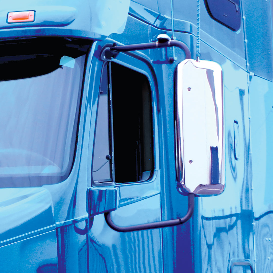 Chrome Mirror Cover Set For Freightliner Century (2005-2010) &amp; Columbia (2005-2020)