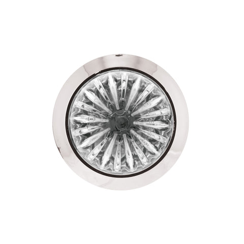 4 LED 3/4" Mini Watermelon Double Fury Light With Clear Lens (Clearance/Marker) - Red & White LED