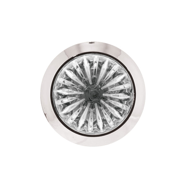 4 LED 3/4" Mini Watermelon Double Fury Light With Clear Lens (Clearance/Marker) - Red & White LED