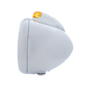 Chrome Guide 682-C Headlight H6024 & Dual Mode LED Signal - Amber Lens