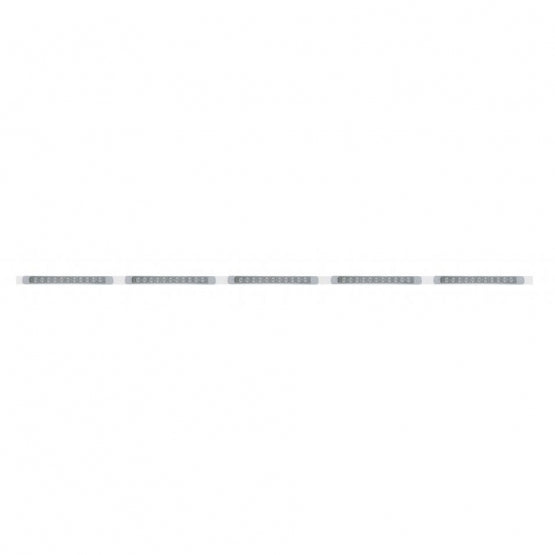 94" Stainless Light Bracket With 5X 11 LED 17" Light Bars & Bezels - Amber LED/Clear Lens
