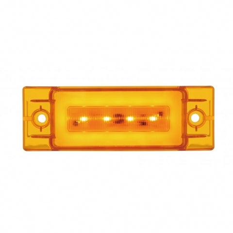 16 LED Rectangular GloLight (Clearance/Marker) - Amber LED/Amber Lens