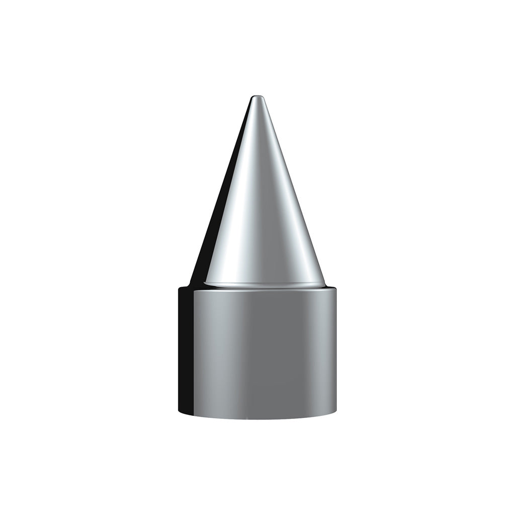 1-1/2" X 4-1/4" Chrome Plastic Stiletto Nut Covers - Push-On (10-Pack)