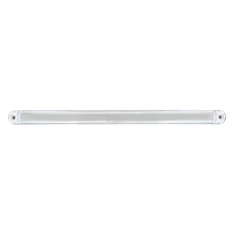 24 LED Dual Function 12" GloLight Bar With Bezel - Red LED/Clear Lens