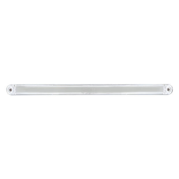 24 LED Dual Function 12" GloLight Bar With Bezel - Red LED/Clear Lens