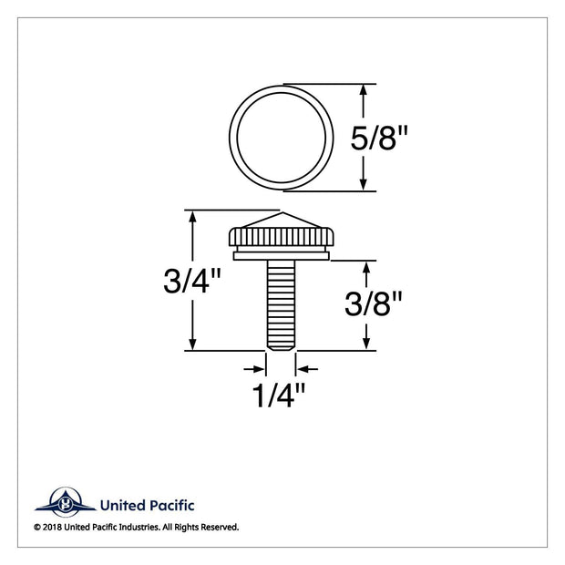 6mm CB Mounting Bolt With Red Crystal (2-Pack)