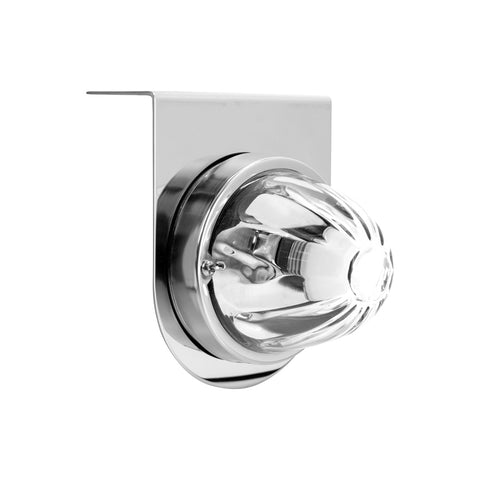 Dual Function Glass Watermelon Light With Stainless Steel Light Bracket Kit With LED Bulb-White LED