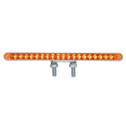 38 LED 12" Reflector Double Face Light Bar - Amber & Red LED/Amber & Red Lens