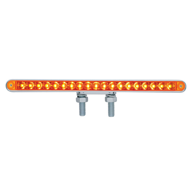 38 LED 12" Reflector Double Face Light Bar - Amber & Red LED/Amber & Red Lens