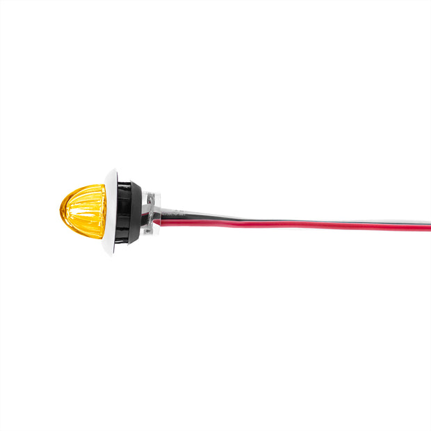 4 LED Dual Function 3/4" Mini Watermelon Light (Clearance/Marker) - Amber LED/Clear Lens