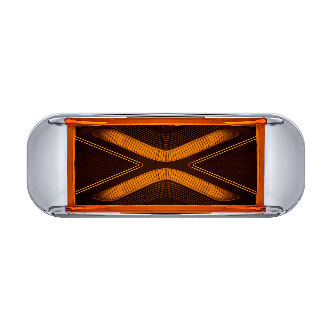 4 LED Saber Rectangular Marker Light With Amber Lens