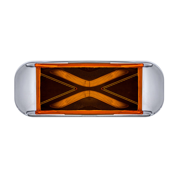 4 LED Saber Rectangular Marker Light With Amber Lens