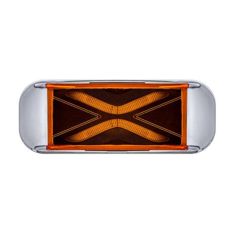 4 LED Saber Rectangular Marker Light With Amber Lens