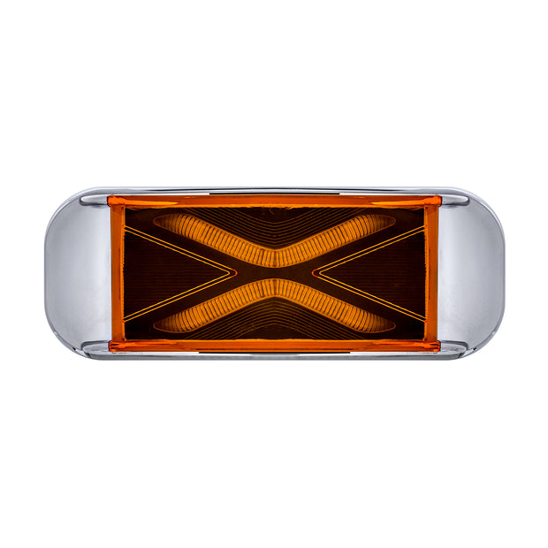 4 LED Saber Rectangular Marker Light With Amber Lens