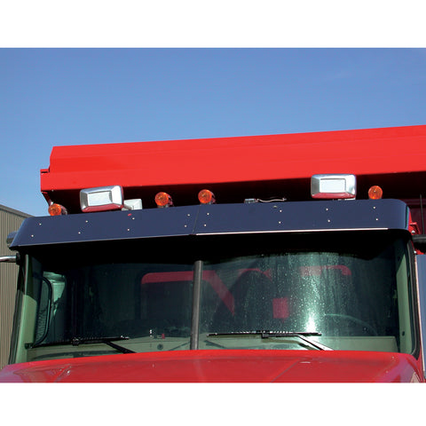 9.5" Stainless OEM Style Sunvisor For Mack CH/CX/ Granite/Vision Without Roof Fairing