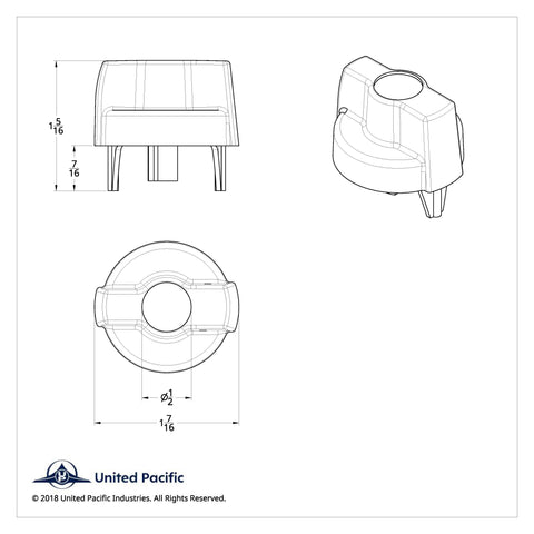 Wiper Dial Knob For Kenworth - Blue Crystal
