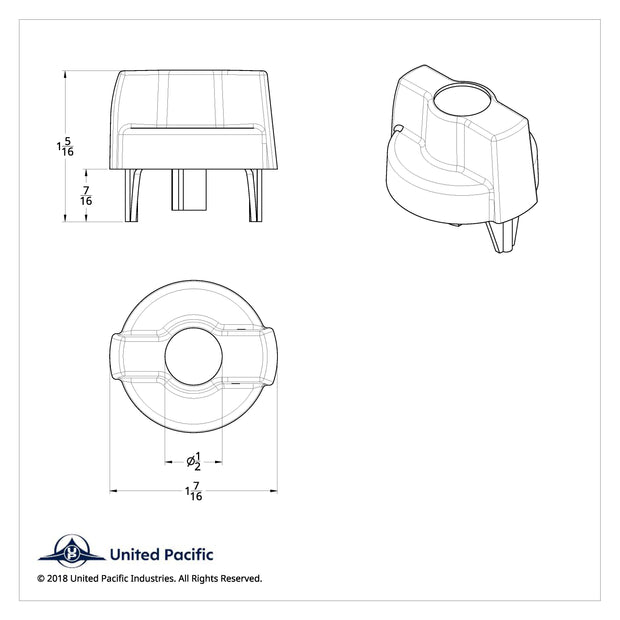 Wiper Dial Knob For Kenworth - Blue Crystal