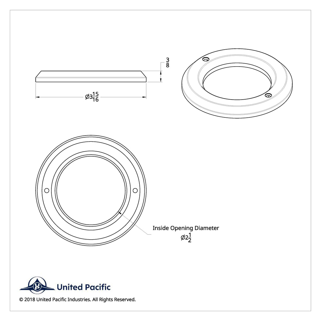 2-1/2" Light Bezel United Pacific 10459