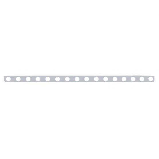 79-1/2" Stainless Light Bracket With Sixteen 2" Light Cutouts