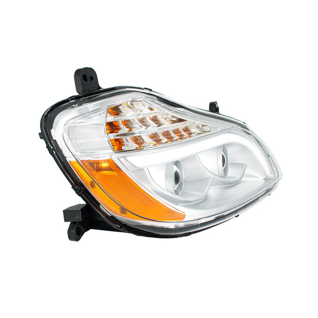 Chrome 8 LED Projection Headlight For 2013-2021 Kenworth T680-Passenger