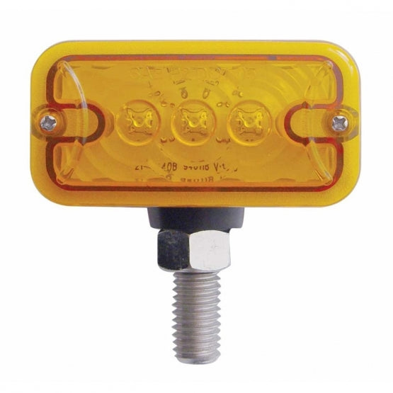 6 LED Double Face Light - T-Mount - Amber & Red LED/Amber & Red Lens