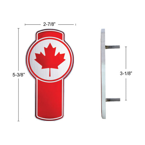 Chrome Die Cast Canada Flag Emblem