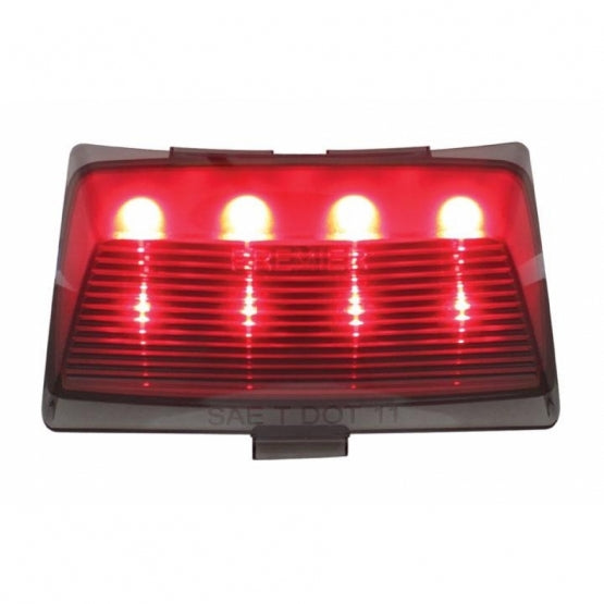8 LED Fender Tip Light For Harley Motorcycle- Red LED/Smoke Lens