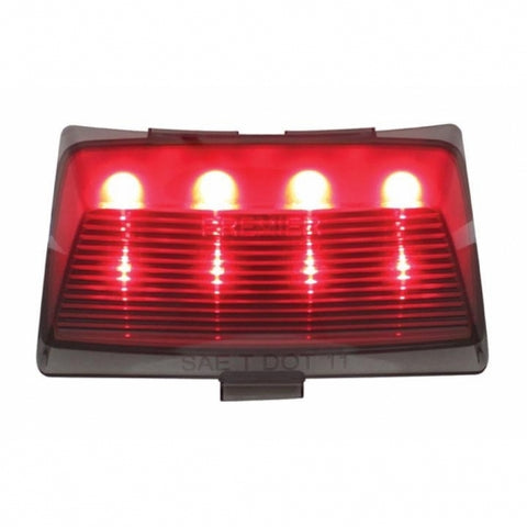8 LED Fender Tip Light For Harley Motorcycle- Red LED/Smoke Lens
